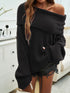 'Clarimond' Drop Shoulder Oversized Knit Sweater - Celes Fashion